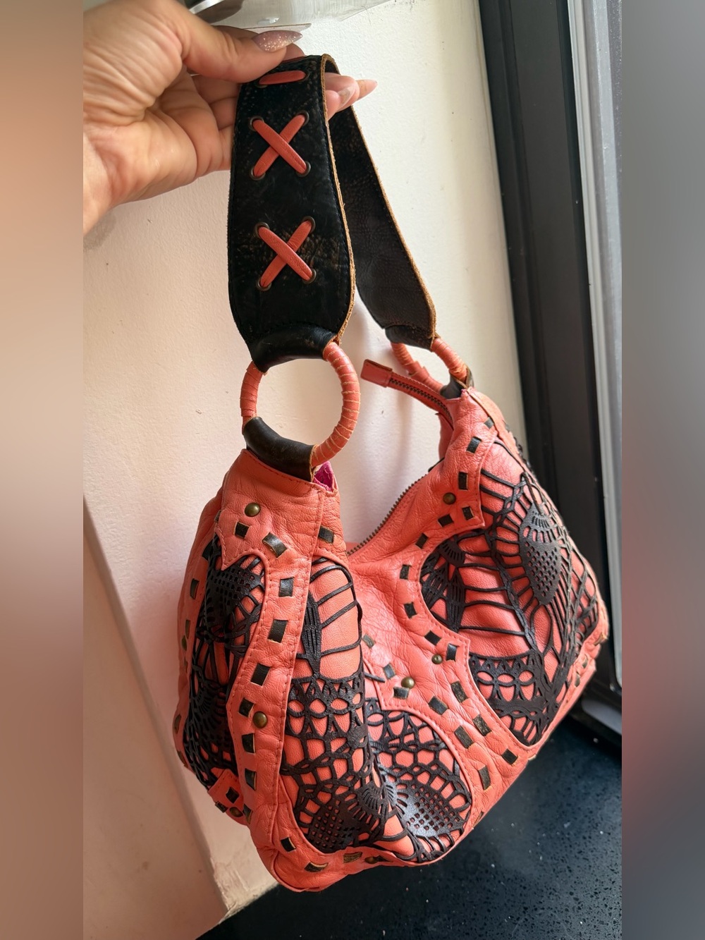Betsey Johnson Napa leather circa 2000. Vintage Luxury. Clean insides.